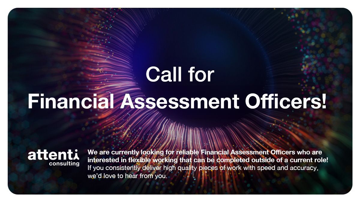 Calling for Financial Assessment Officers! We are currently looking for reliable Financial Assessment Officers who are interested in flexible working which can be completed outside of a current role! Get in touch to learn more. #FinancialAssessments #UKSocialCare #SocialCare