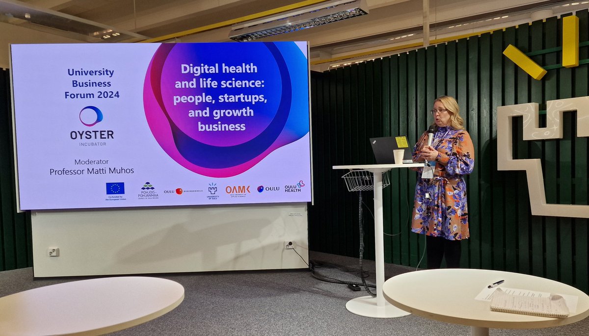 Minna Kilpeläinen (@minnaliik) on Twitter photo UniversityBusinessForum2024: what is digital health and life science: people, startups, and growth business? Minna Komu from <a href="/OuluHealth/">OuluHealth</a> tells about the brand-new #OYSTERHealthandLifeScienceIncubator
#UBF2024
<a href="/UniOuluKSI/">Kerttu Saalasti Institute, University of Oulu</a> <a href="/UniOulu/">University of Oulu</a> UniversityBusinessForum2024: what is digital health and life science: people, startups, and growth business? Minna Komu from <a href="/OuluHealth/">OuluHealth</a> tells about the brand-new #OYSTERHealthandLifeScienceIncubator
#UBF2024
<a href="/UniOuluKSI/">Kerttu Saalasti Institute, University of Oulu</a> <a href="/UniOulu/">University of Oulu</a>