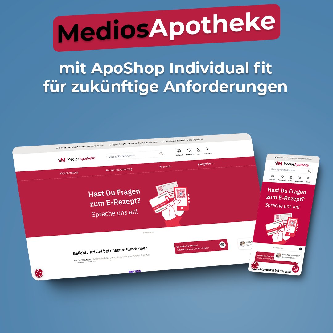 Eine individualisierte Online-Apotheke gepaart mit höchster Qualität und Kompetenz im Bereich Speciality Pharma – dafür steht die MediosApotheke mit ihren neuen #Mauve #ApoShop #Individual.

#shopderwoche