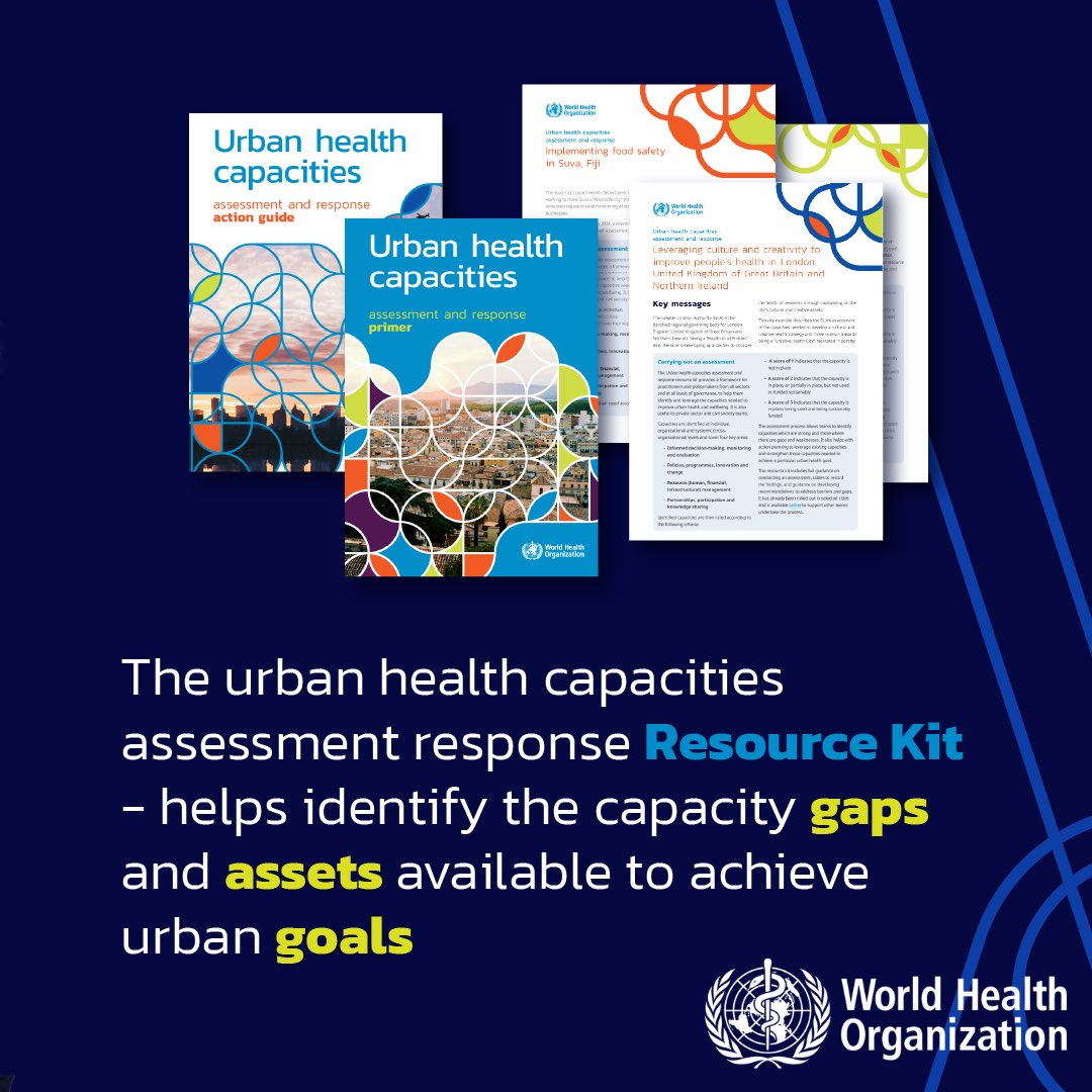 Etienne Krug (@etiennekrug) on Twitter photo Today on #WorldCitiesDay, <a href="/WHO/">World Health Organization (WHO)</a> launches the Urban Health Capacity Assessment and Response Resource Kit! This toolkit supports cities worldwide in achieving #UrbanHealth goals: from transport or food safety to resilience building.
Explore and use: bit.ly/3YrKSij Today on #WorldCitiesDay, <a href="/WHO/">World Health Organization (WHO)</a> launches the Urban Health Capacity Assessment and Response Resource Kit! This toolkit supports cities worldwide in achieving #UrbanHealth goals: from transport or food safety to resilience building.
Explore and use: bit.ly/3YrKSij