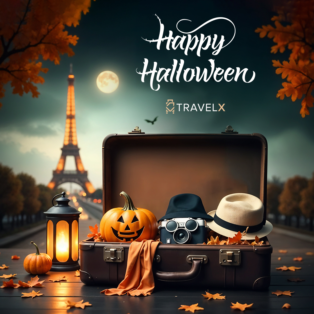 Don’t be afraid to travel far and wide! This Halloween, let your next trip be full of treats (no tricks). Happy haunting from TravelX! Happy Halloween 🎃🧛‍♂️🛫

#Halloween #HappyHalloween #trickortreat  #happyhaunting #travel #TravelX