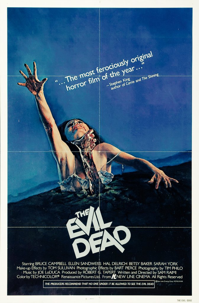 80_kkoz's tweet image. 1981 - An Original #Horror Masterpiece. Remote Cabin  Getaway, a #BookOfTheDead 😬 and Horrible Evil. Creepy, Twisted and Intense. Cool Cast and Story. #Raimi👑 🖤📓👹😎☮️🎃