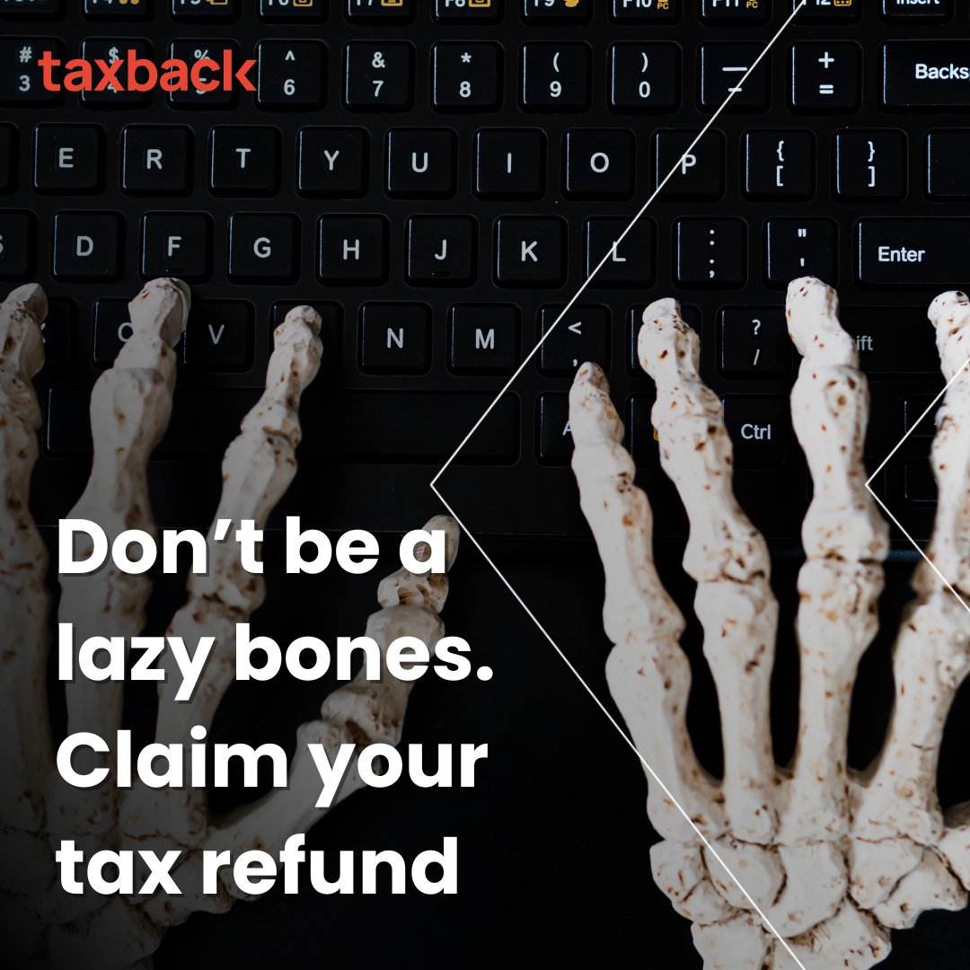 Don't be a lazy bones this Halloween. Claim your maximum tax refund easily online with Taxback.
Get started here: bit.ly/3HkIOiU