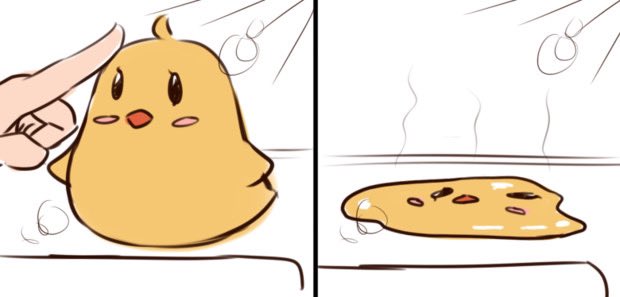 熱気で溶ける饅頭🫠 