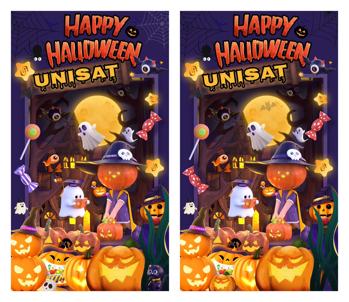 👻🎃 Spooky Season is Here with UniSat! 🎃👻

Have you got eagle eyes? Put your skills to the test and spot the spooky differences🕵️♀️👀

👻 How to Join the Hunt:
1️⃣   Spot all the differences between the two posters (every tiny detail counts!)
2️⃣   In the comments, post your