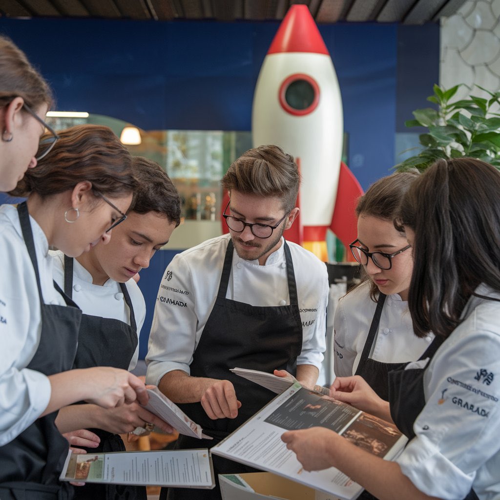 Un error? O tal vez no… Se ha colado un cohete en las cocinas de la Escuela <a href="/HdM1966/">CPIFP Hurtado de Mendoza</a> porque el marco EntreComp está también en la FP 😅 #AulaEntreComp #ImagenIA <a href="/Conecta13/">Conecta13</a>