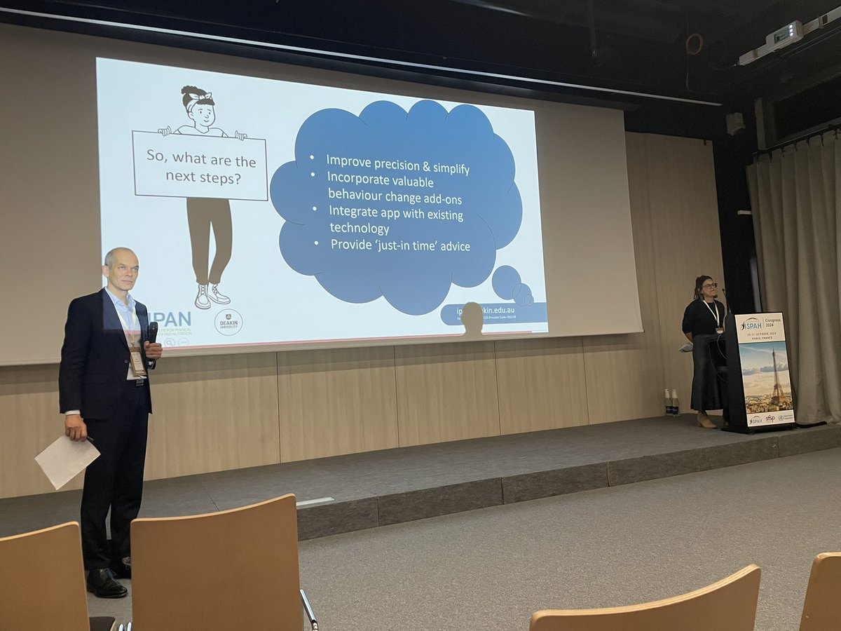 Graziella Zangger (@gra_zang) on Twitter photo Do you know which delivery models work best for physical activity promotion through digital health solutions? If not, ask <a href="/a_bricca/">Alessio Bricca</a>
Great session presented and discussed at the #Ispah2024 on new technologies, cleverly led by @DrSchipperijn
<a href="/ISPAH/">ISPAH</a> <a href="/SyddanskUni/">Syddansk Universitet</a> <a href="/FOF_research/">FOF research unit</a> Do you know which delivery models work best for physical activity promotion through digital health solutions? If not, ask <a href="/a_bricca/">Alessio Bricca</a>
Great session presented and discussed at the #Ispah2024 on new technologies, cleverly led by @DrSchipperijn
<a href="/ISPAH/">ISPAH</a> <a href="/SyddanskUni/">Syddansk Universitet</a> <a href="/FOF_research/">FOF research unit</a>