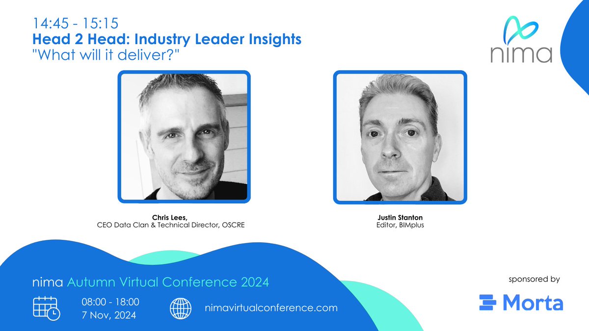 Check out our Head 2 Head Industry Leader Insights at #nimaAutumnVirtualConference2024 with Chris Lees and Justin Stanton who will discuss what the #InformationManagementInitiative will deliver plus why we need it and why it will be truly transformative! wearenima.im/events-calenda…
