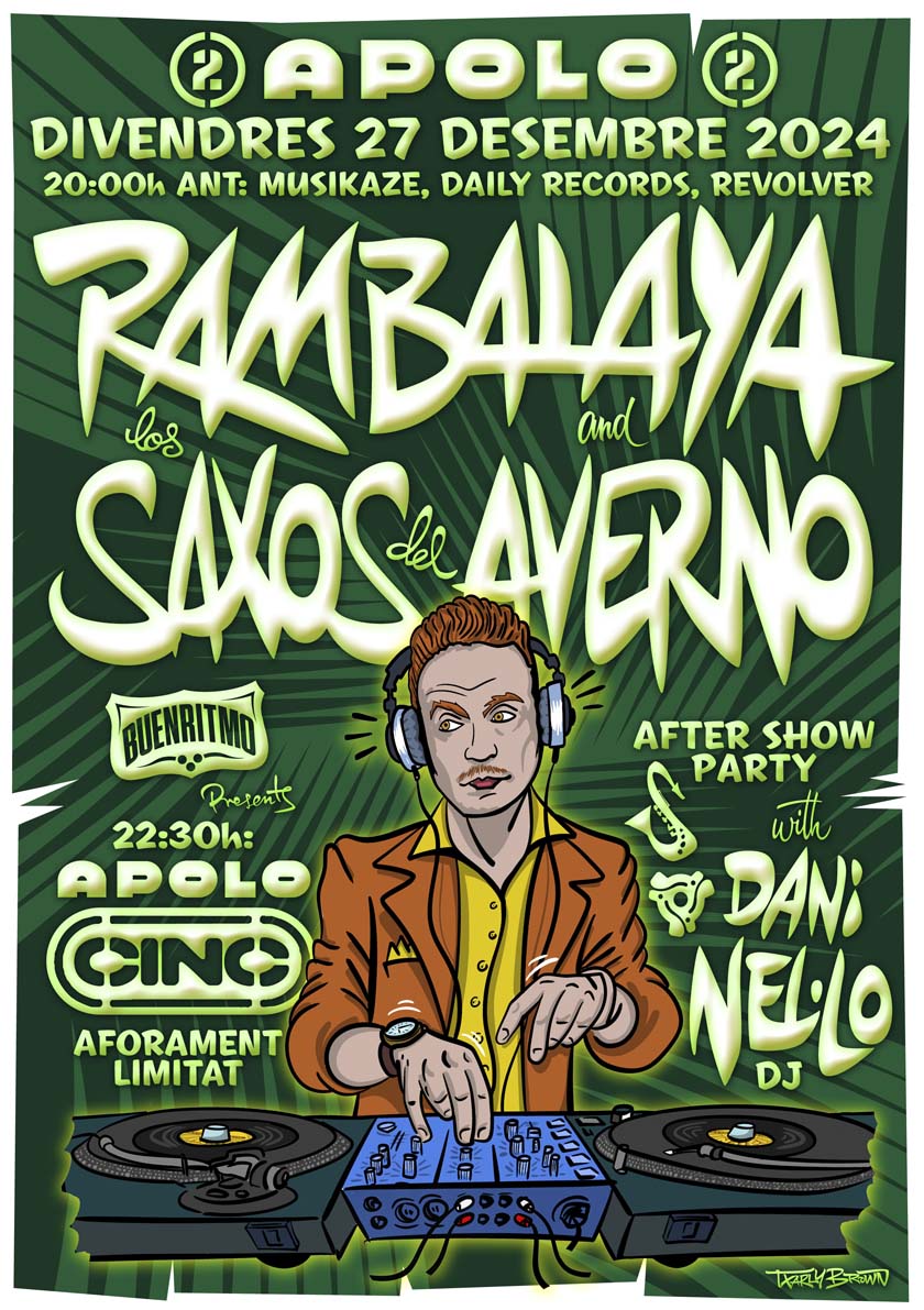buenritmo (@buenritmo) on Twitter photo La festa de dijous passat a Madrid amb Los <a href="/saxosdelaverno/">Los Saxos del Averno</a> i Rambalaya trigarem a oblidar-la. A Barcelona no volem ser menys i pel concert del 28 de desembre hem preparat una punxada posterior al concert a la Cinc de la @Sala_Apolo amb <a href="/Nellosax/">Dani Nel·lo</a> als plats. musikaze.net/web/?menu=138&… La festa de dijous passat a Madrid amb Los <a href="/saxosdelaverno/">Los Saxos del Averno</a> i Rambalaya trigarem a oblidar-la. A Barcelona no volem ser menys i pel concert del 28 de desembre hem preparat una punxada posterior al concert a la Cinc de la @Sala_Apolo amb <a href="/Nellosax/">Dani Nel·lo</a> als plats. musikaze.net/web/?menu=138&…