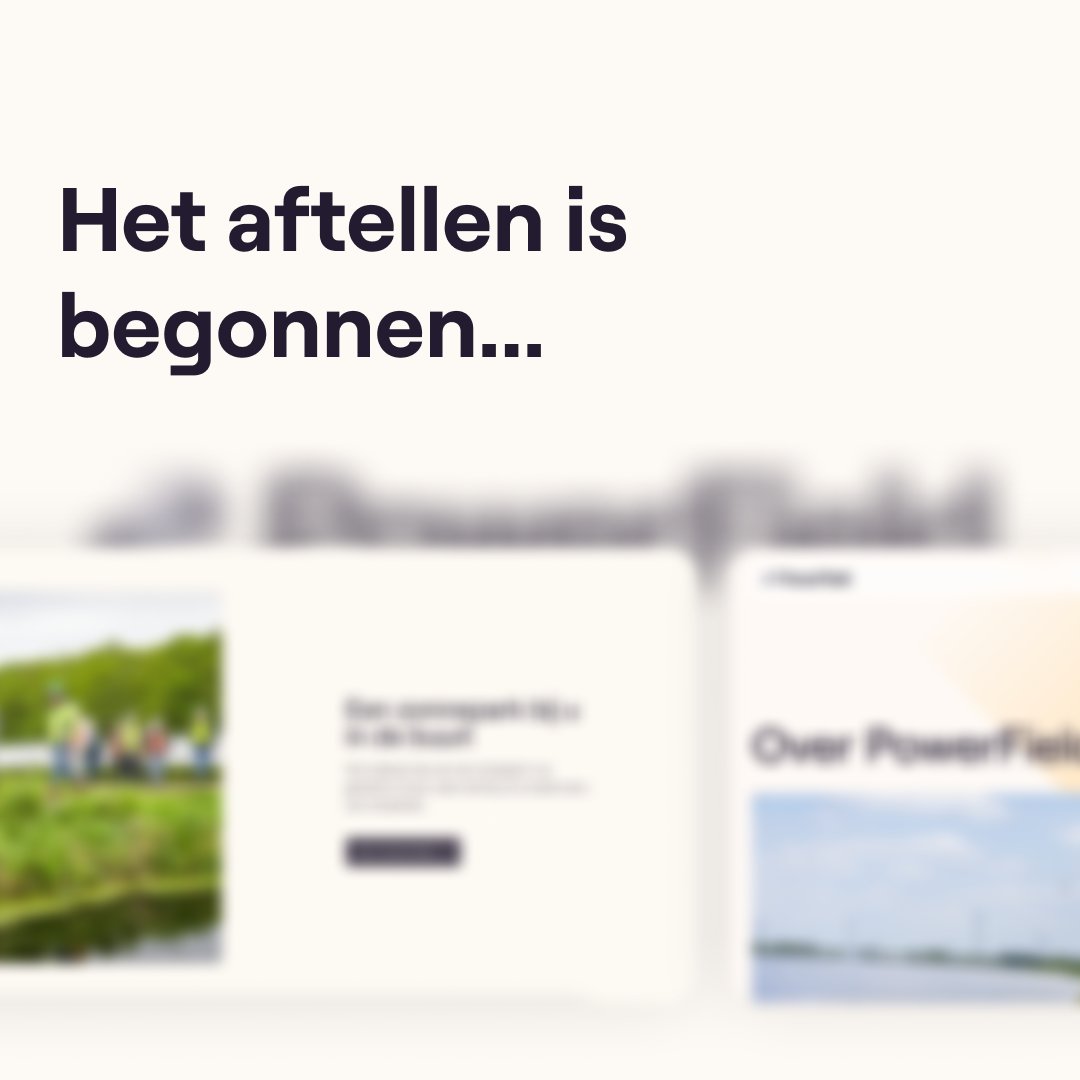 PowerField_'s tweet image. Nog maar een paar dagen te gaan…  

Dan is het eindelijk zover! Na maanden van hard werken achter de schermen, kunnen we niet wachten om het te delen. 
 
Houd onze kanalen in de gaten! 👀 

#EnergieVoorMorgen