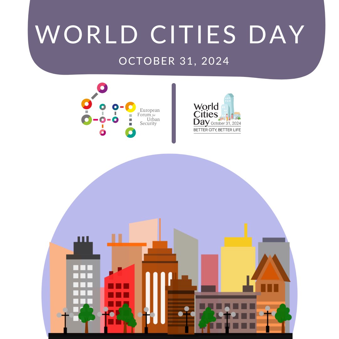 🌍🌆 Today we celebrate #WorldCitiesDay! 

With +250 cities and regions in Efus network, we’re committed to fostering urban security through collaboration, innovation, and shared expertise.

Learn more about our activities: bit.ly/3AwNSlj