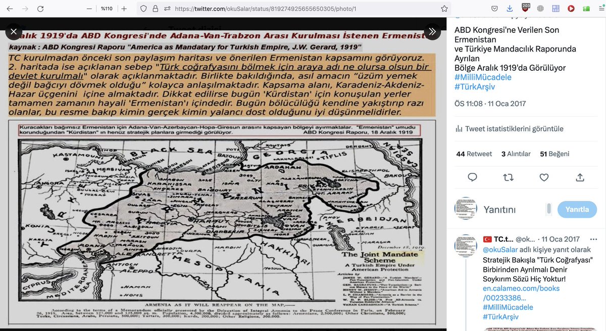 okuSalar's tweet photo. Emperyalizm demokrasi ve insan hakları istismarı başta olmak üzere Terörü de destekleyerek 100 yıl önce neyse kendi planlarını uygulamaya devam ediyor. 
İng. : Ermeni-Kürt farketmez, aslolan Mezopotamya 
Abd : Turan Coğrafyasını bölmeliyiz 'bölücü devletçik'

dün 'Ermeni' elverişliydi bugün 'Kürt' üzerinden deneme yapılıyor. TR'yi paylaşmada tam 6 kez anlaşma yenilenir, 3.sü Sykes-Picot'dur.

İng. belgelerinden
https://t.co/IaqOZEVudQ