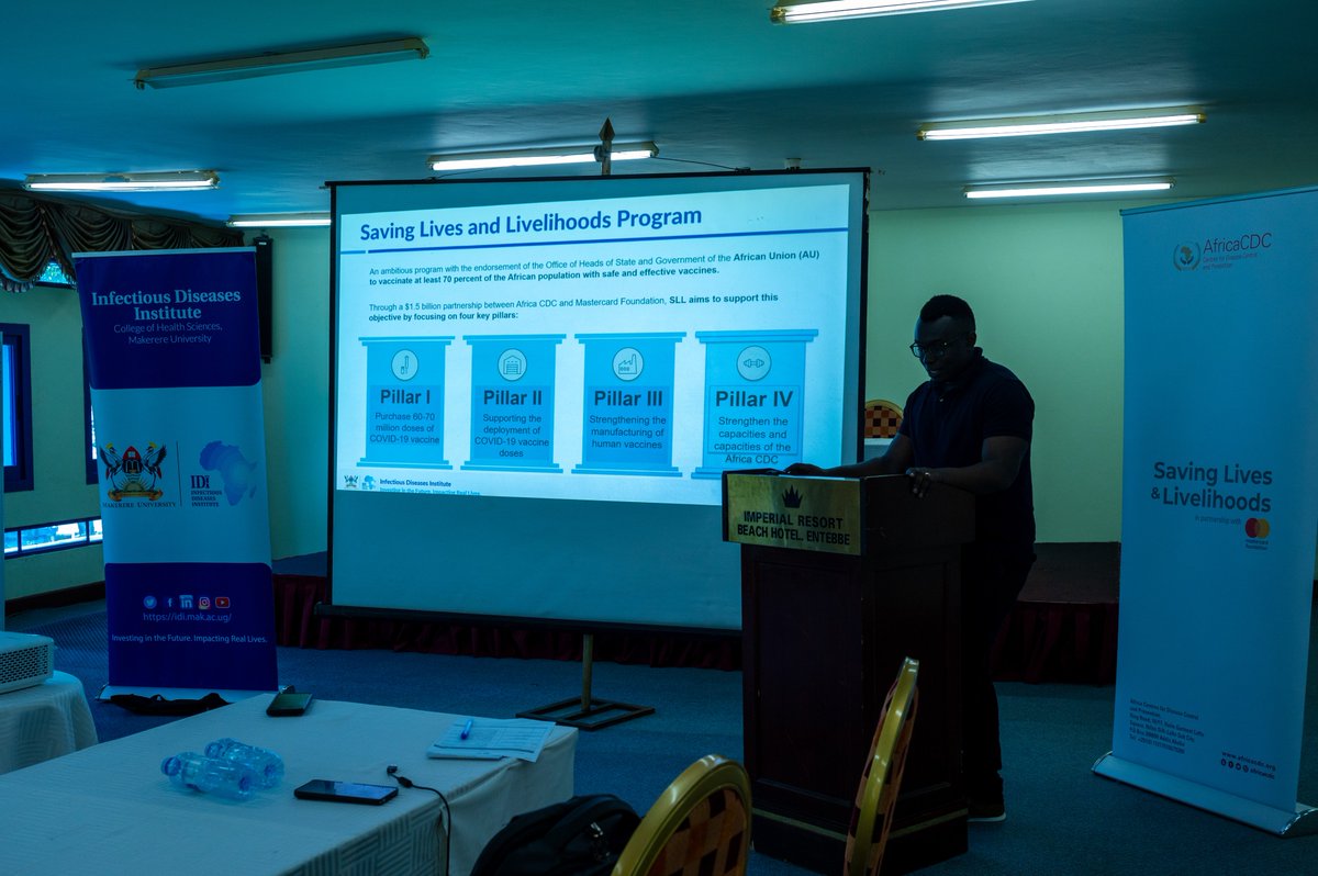 IDIMakerere's tweet photo. 1/2: Excited to announce the launch of our latest program: Strengthening Pharmacovigilance Systems in Africa under the #SLL Our #GHS team is working with 14 AU member states to improve drug and vaccines safety. @AfricaCDC @MastercardFdn https://t.co/ffFXN6Jdea