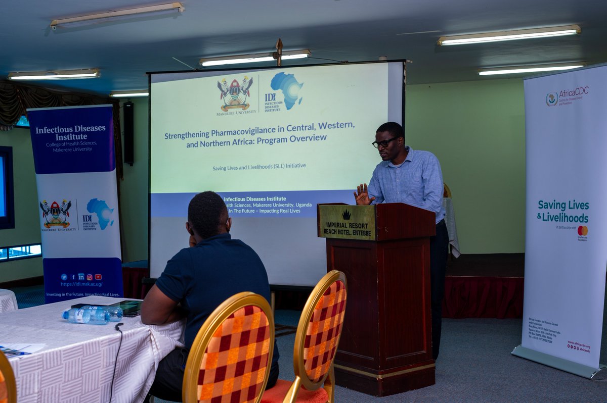 IDIMakerere's tweet photo. 1/2: Excited to announce the launch of our latest program: Strengthening Pharmacovigilance Systems in Africa under the #SLL Our #GHS team is working with 14 AU member states to improve drug and vaccines safety. @AfricaCDC @MastercardFdn https://t.co/ffFXN6Jdea