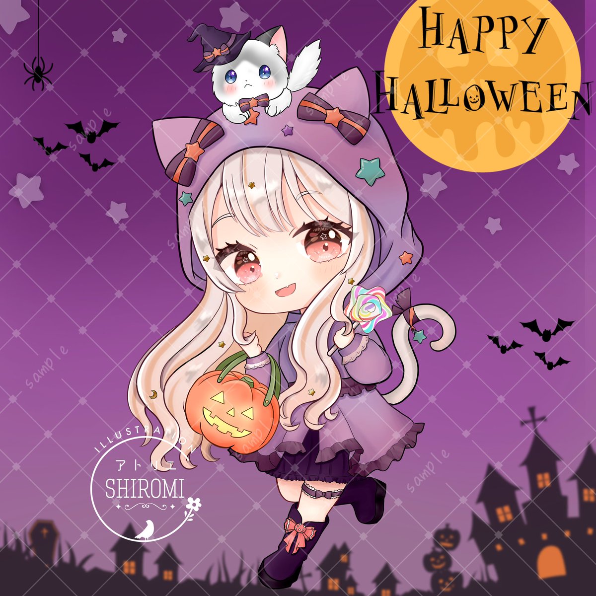 ˚*.꒰イラスト紹介꒱.*˚
🎃happy Halloween🎃
ご依頼で描かせていただきました♡

#しろみイラスト