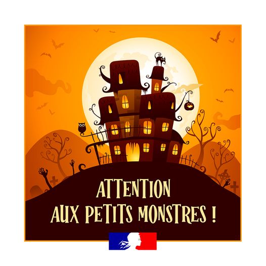 Halloween : Pour jouer à se faire peur sans risque
👗 Costumes : Couleurs vives ou bandes réfléchissantes ! 
🚸 Chasse aux friandises : 
- Petits : accompagnant obligatoire ! 
🏠 À la maison : Lumières allumées, chemin dégagé. 
🚗Conducteurs : Attention aux petits monstres!