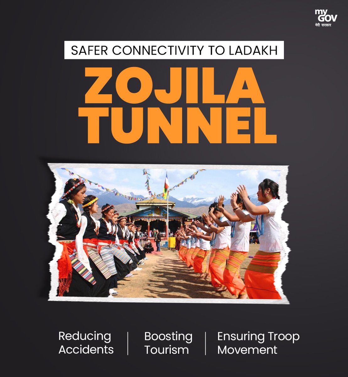 mygovindia's tweet photo. The Zojila Tunnel is more than an infrastructure milestone, it is a lifeline to Ladakh. By ensuring safer travel, boosting tourism, and securing troop movements, it stands as a testament to India’s commitment to its remote regions. 

#RashtriyaEktaDiwas
#NationalUnityDay2024 https://t.co/9sV3TK2Mqo