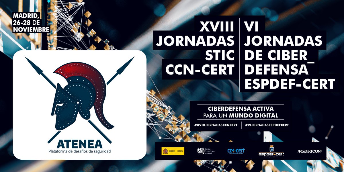Ya se conocen los ganadores de la competición #ATENEAJornadas 2024, en la que han participado 231 usuarios de 9 países. 
Los tres primeros clasificados recibirán un reconocimiento en las #XVIIIJornadasCCNCERT | #VIJornadasESPDEFCERT
🔍Todos los detalles🔗ccn-cert.cni.es/es/seguridad-a…