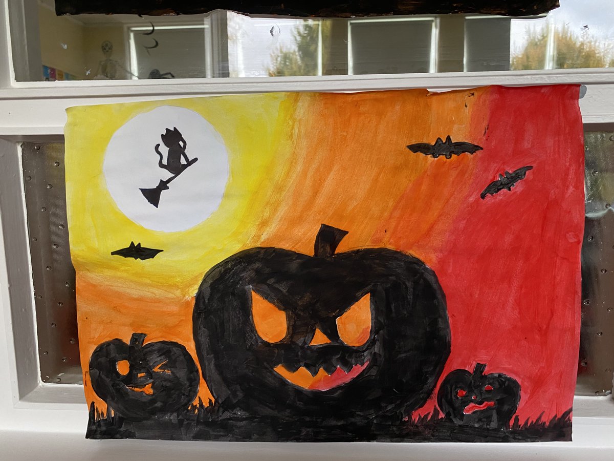 🎃👻 Spooky Art Silhouettes by Ms. Kenny’s Class 🎃👻