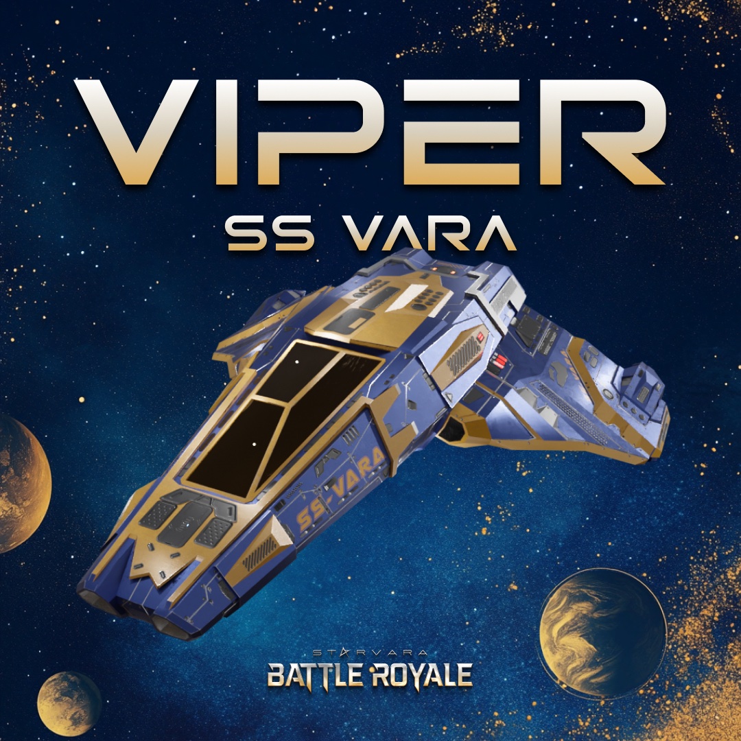 Take flight with the Viper and rule the galaxy in style! 🚀✨ The SS Vara skin is here to bring unmatched power and sleekness to your Starvara experience. Who’s ready to conquer the stars in this beast?

#Starvara #BattleRoyale #MobileGaming #DownloadNow