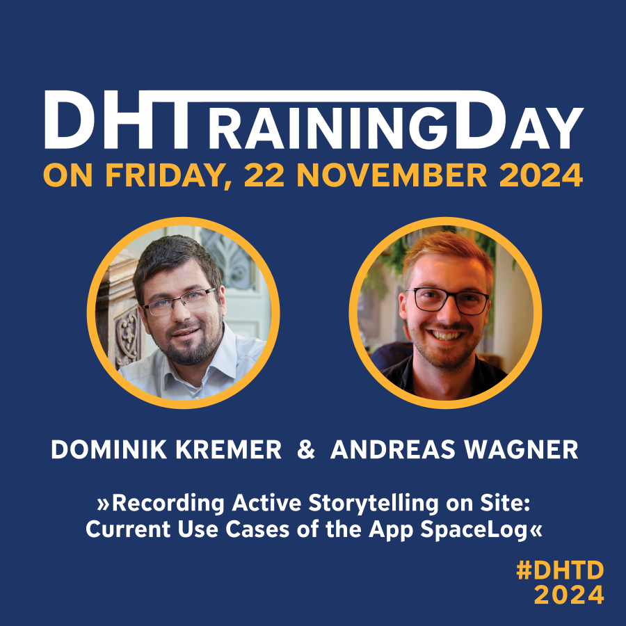 📚 Introducing the Speakers (9/9)

And last but not least, Dr. Dominik Kremer <a href="/xdjkx/">Dominik Kremer</a> and Andreas Wagner <a href="/AndreasWagnr/">Andreas Wagner</a> from <a href="/DHSS_FAU/">DHSS FAU Erlangen-Nürnberg</a> will present the talk "Recording Active Storytelling on Site: Current Use Cases of the App SpaceLog"!

#DHTD2024 #FAU #digitalhumanities <a href="/spacelog/">Spacelog</a>