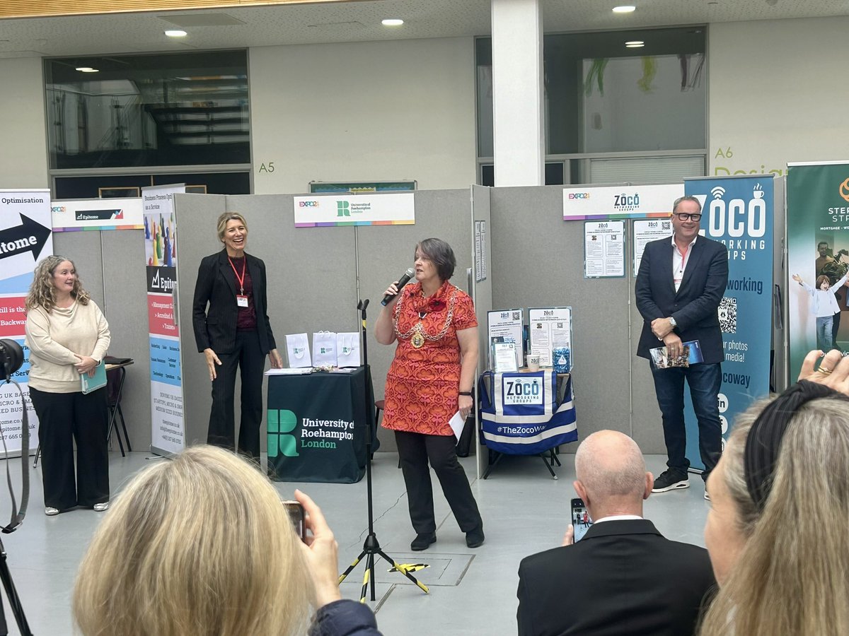 ‘Thriving businesses create a thriving Borough’. Words from the <a href="/RBKMayor/">RBK Mayor</a> Cllr Liz Green at the opening of the <a href="/KingstonCOC/">Kingston Chamber</a> expo
