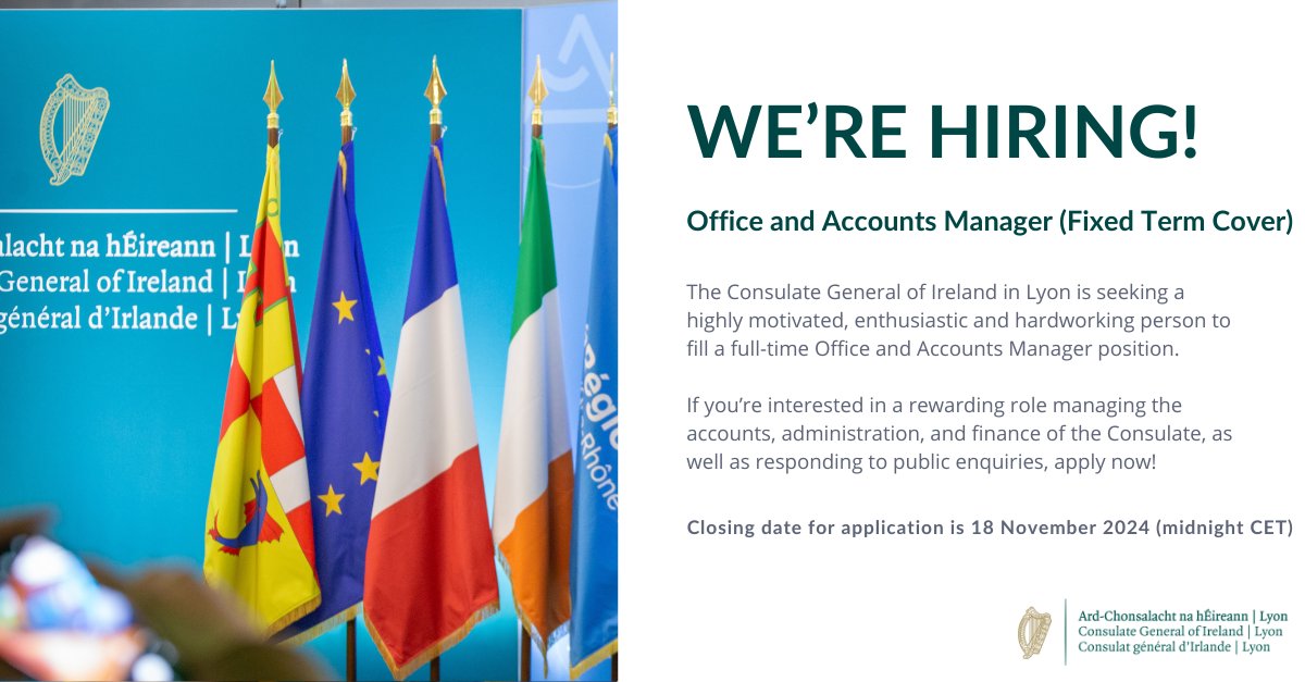 🚨JOB ALERT🚨
Interested in managing accounts, administration and finance? Have previous experience in a customer facing role?

We are looking for an Office &amp; Accounts Manager on a Fixed Term cover contract from 30/12/2024 to 27/06/2025.

Find out more 👉bit.ly/40qsGbj