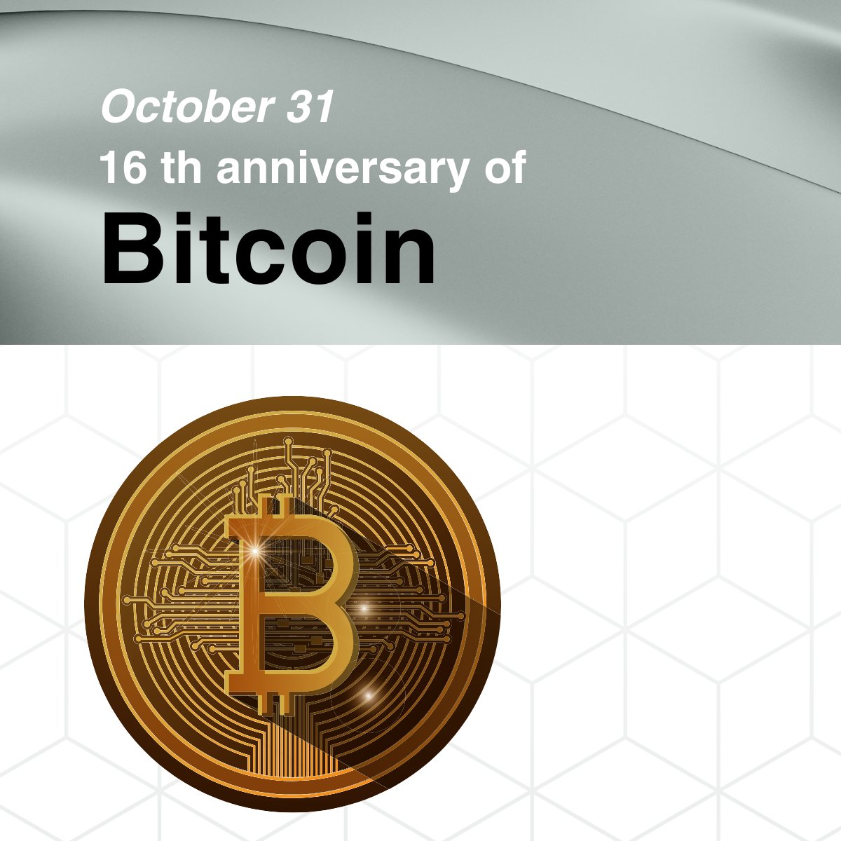 🪙Today marks the 16th anniversary of #bitcoin. On 31 October 2008 was  published the bitcoin white paper, taking one of the first steps in  decentralized finance. #Cryptoassets represent a path toward greater