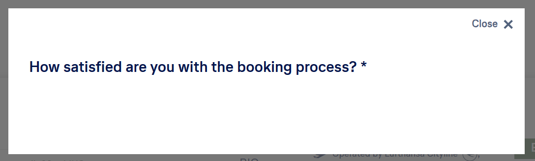 KCiapala's tweet photo. Dear @lufthansa - you are asking to fill in a survey which is impossible to fill, because its not working. https://t.co/1jf4r8vxR6