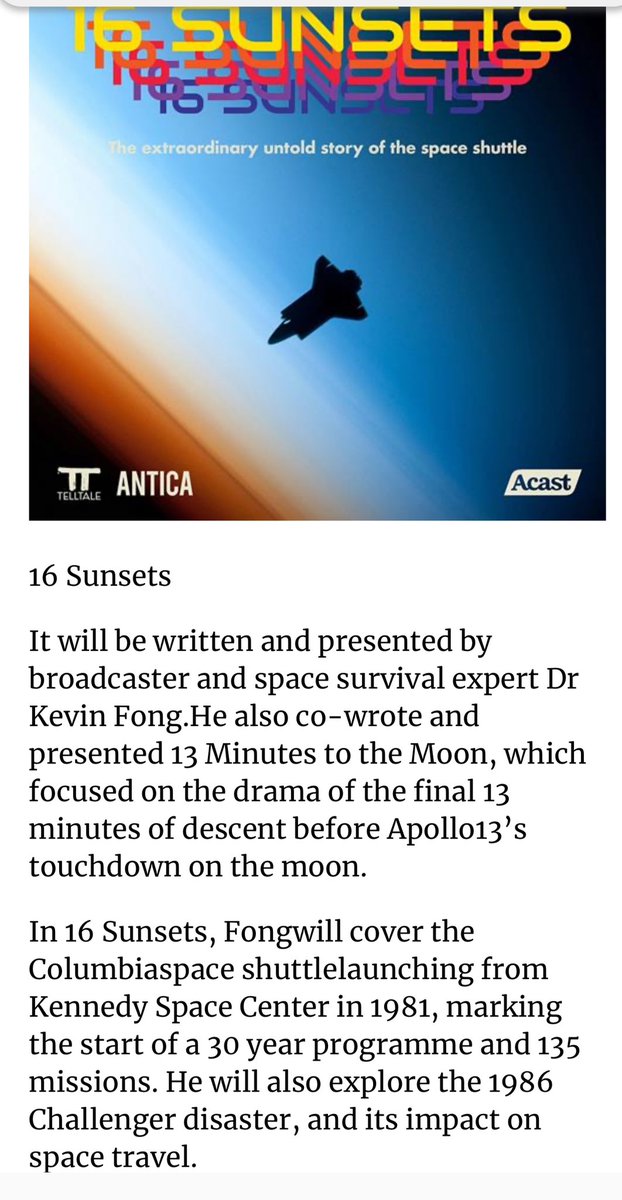 telltale_studio's tweet photo. Our first original #16sunsets has landed - made with partners @AnticaLTD , produced by @scirad and helmed by brilliant @Kevin_Fong . Funded by @Kickstarter , backed by @acast  this is truly indie production, Ep 0 has just dropped. Subscribe wherever you get pods! https://t.co/CHDy9B87n0