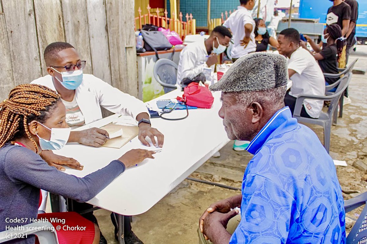 code57_'s tweet photo. The health ministry of Codenation1957 offering free health care screening services to the people of Chorkor.

#ghana #health #leadership #community #code57 #screening https://t.co/PnMIETPLe0