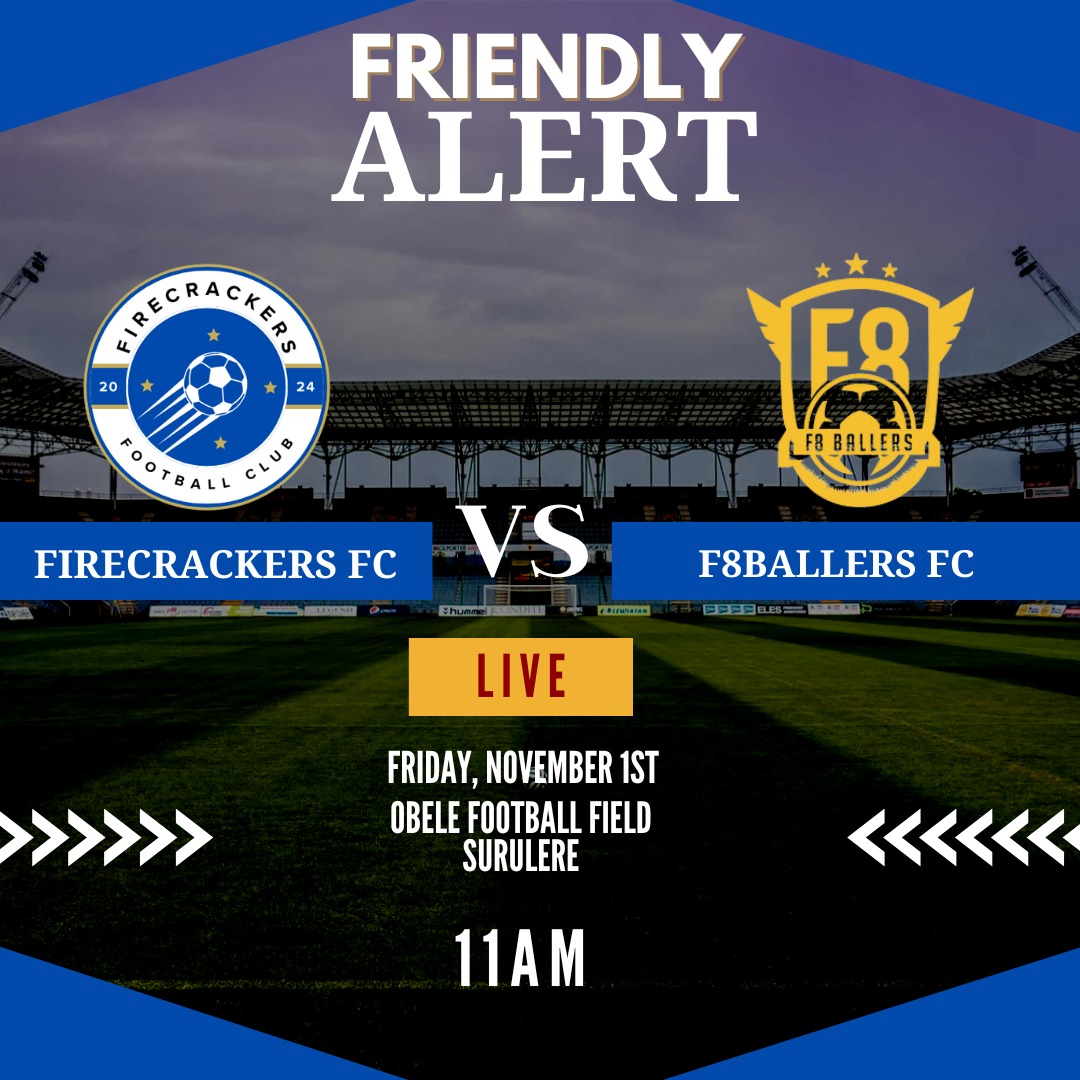 FirecrackersFc's tweet photo. π₯ The countdown begins! Firecrackers FC is set for our first friendly match. Time to bring the heat and show what weβre made of! β½οΈπ₯ #FirecrackersFC #BringTheHeat #MatchDay
@stephny_lika
@LagosLiga https://t.co/TvQzvob9bO