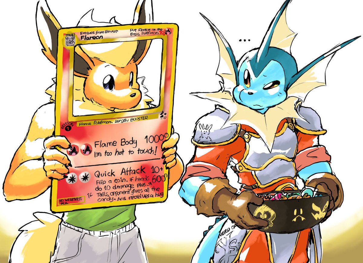 For this Halloween, Booster the Flareon is...
a (booster) card?