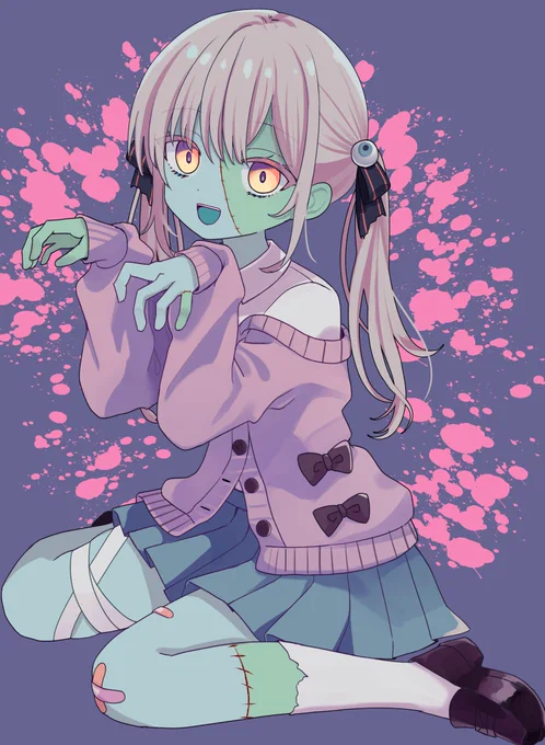 ハッピーハロウィン!今年はゾンビ女子学生ちゃんです。 