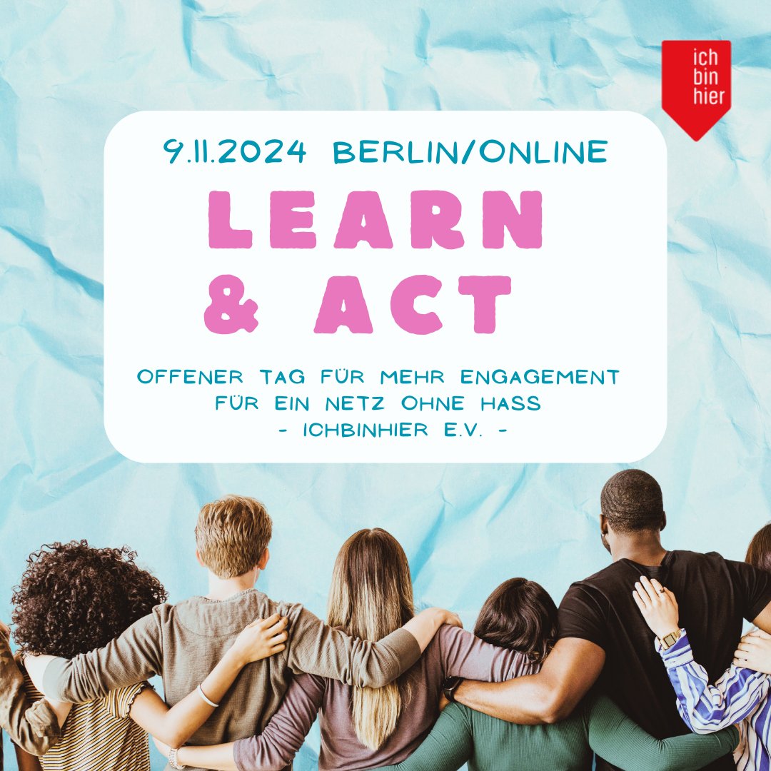 Die Anmeldefrist für unseren Learn&amp;Act-Tag wurde bis zum 5.11.24 verlängert: wkf.ms/4044fQI 
Meldet euch jetzt noch an und freut euch auf einen Tag voller spannender Inputs zu der Frage, wir wir das Netz positiv verändern können! Teilnahme in Berlin oder online möglich.
