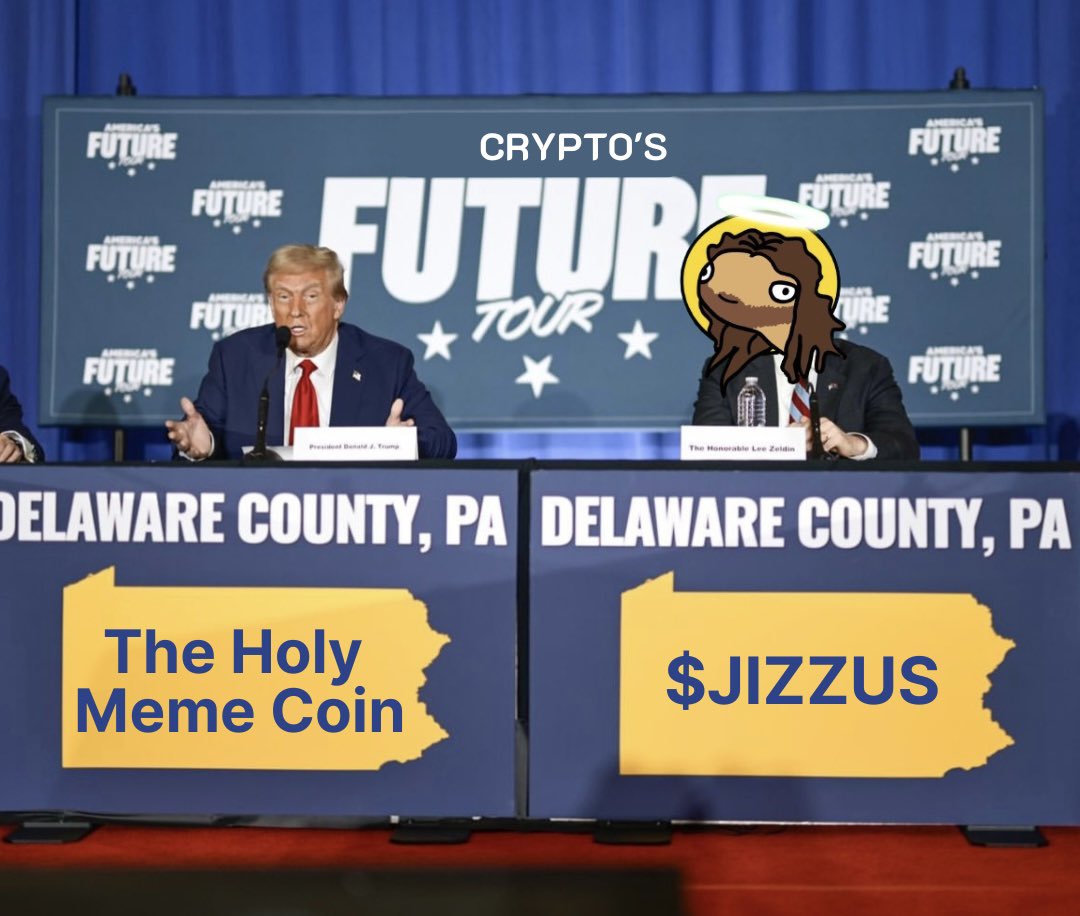 JizzusToken's tweet image. #crypto’s future is at stake! 🙏 But don’t you worry, $JIZZUS is here to save your $SOLs! 💪😇 

#memecoin #MemeCoinSeason #fun #Solana #BullishAF #Trump #USElection2024 @JizzusToken