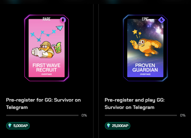 Are you all excited for the Golden Guardians: Survivor? You think you can survive the wave of enemies swarming your way?

Pre-register here &amp; join the $20 USDC giveaway!
overtake.world/earn/collectio…

You can claim POPs once it's live for minting.

1. Follow
<a href="/lizmoneyweb/">Lizzie</a>