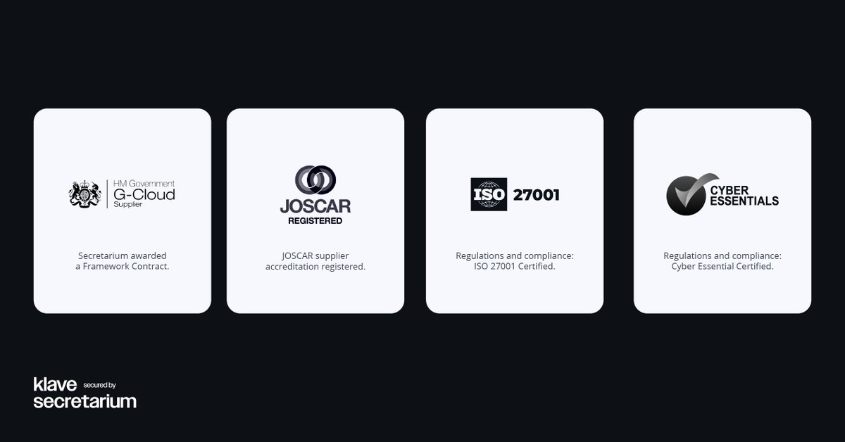 secretarium's tweet photo. Our #tech prioritises #security, backed by key #accreditations:
✅#JOSCAR: Qualifying for UK #defence calls
✅#GCloud14: Awarded a #frameworkcontract
✅#ISO27001: Commitment to #dataprotection
✅#CyberEssentials: Protecting against #cyberthreats
Let's push #innovation!🚀 https://t.co/fvF4pDZEnQ