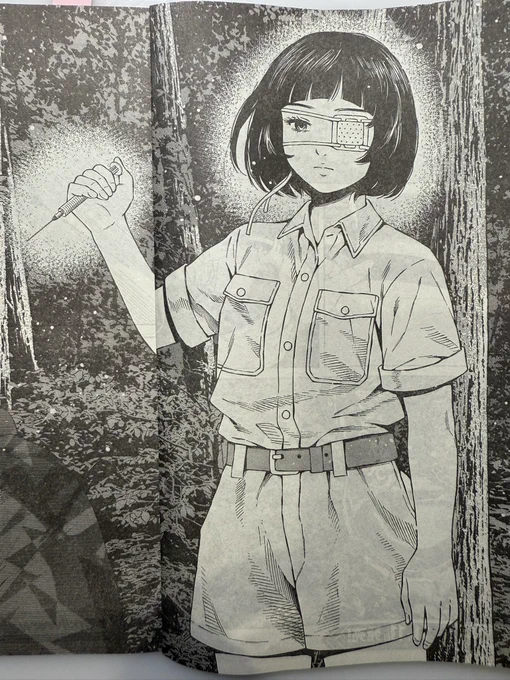 発売中のヤングキングにてスピンオフ作品「近野智夏の腐じょうな日常」掲載されてます

この見開きの近野がカッコいい

#外道の歌
#近野智夏の腐じょうな日常 