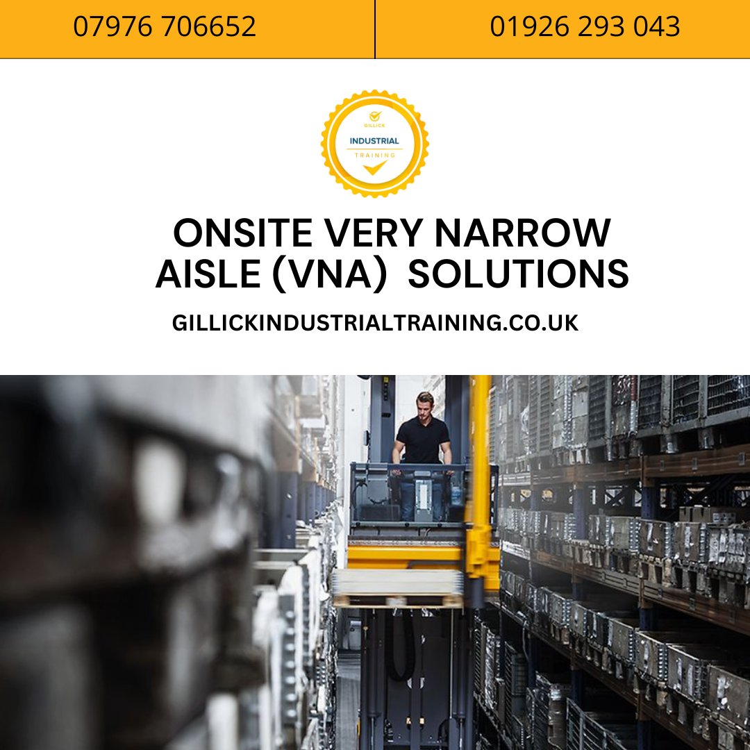 Our onsite Very Narrow Aisle (VNA) training courses cater to a range of skill levels, ensuring comprehensive instruction tailored to each candidate’s expertise.
Click here to find out more information: gillickindustrialtraining.co.uk/index.php/very… 
#training #safetytraining #VNA #manufacturing