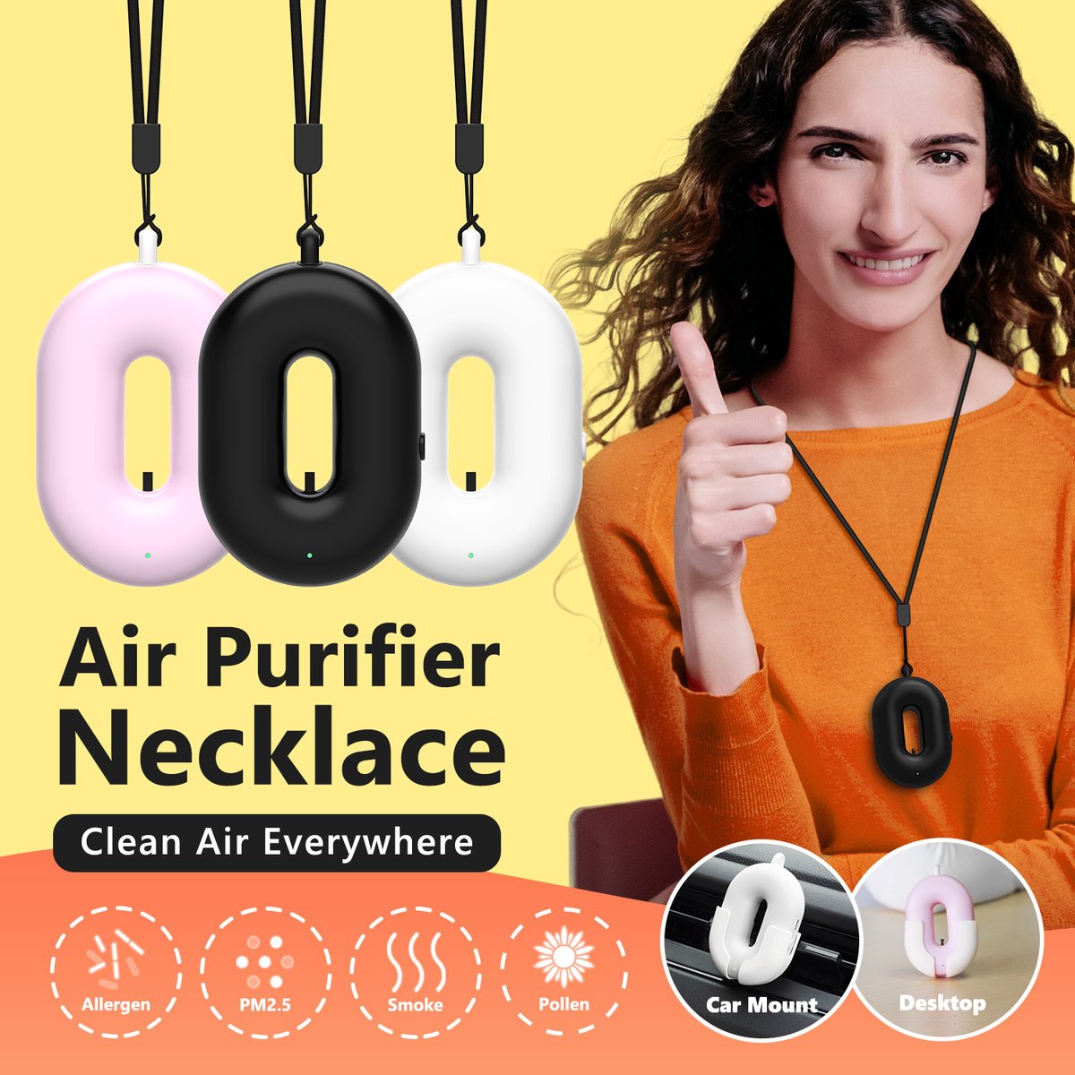 IONKINI's tweet photo. Embrace clean air and feel refreshed wherever life takes you! 🌟
This stylish, lightweight necklace purifier surrounds you with clean air, eliminating harmful particles like PM2.5, dust, and allergens through advanced negative ion technology. https://t.co/xy7AJKFaOY
#AirPurifier https://t.co/5x9Q3ITGIj