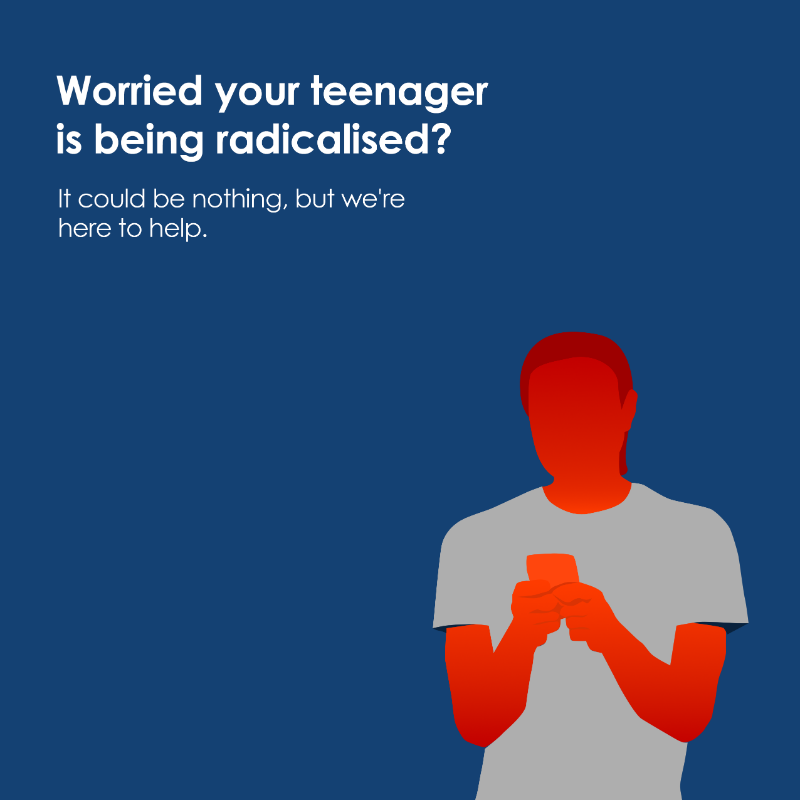 TerrorismPolice's tweet photo. Family are often first to notice when something isn't right.

If you’re worried about a change of behaviour in your teenager, do not hesitate to act. Find the resources and guidance you need at https://t.co/xprEYfEfzr 🔗

You won’t ruin a life, but you might save one.

#ACTEarly