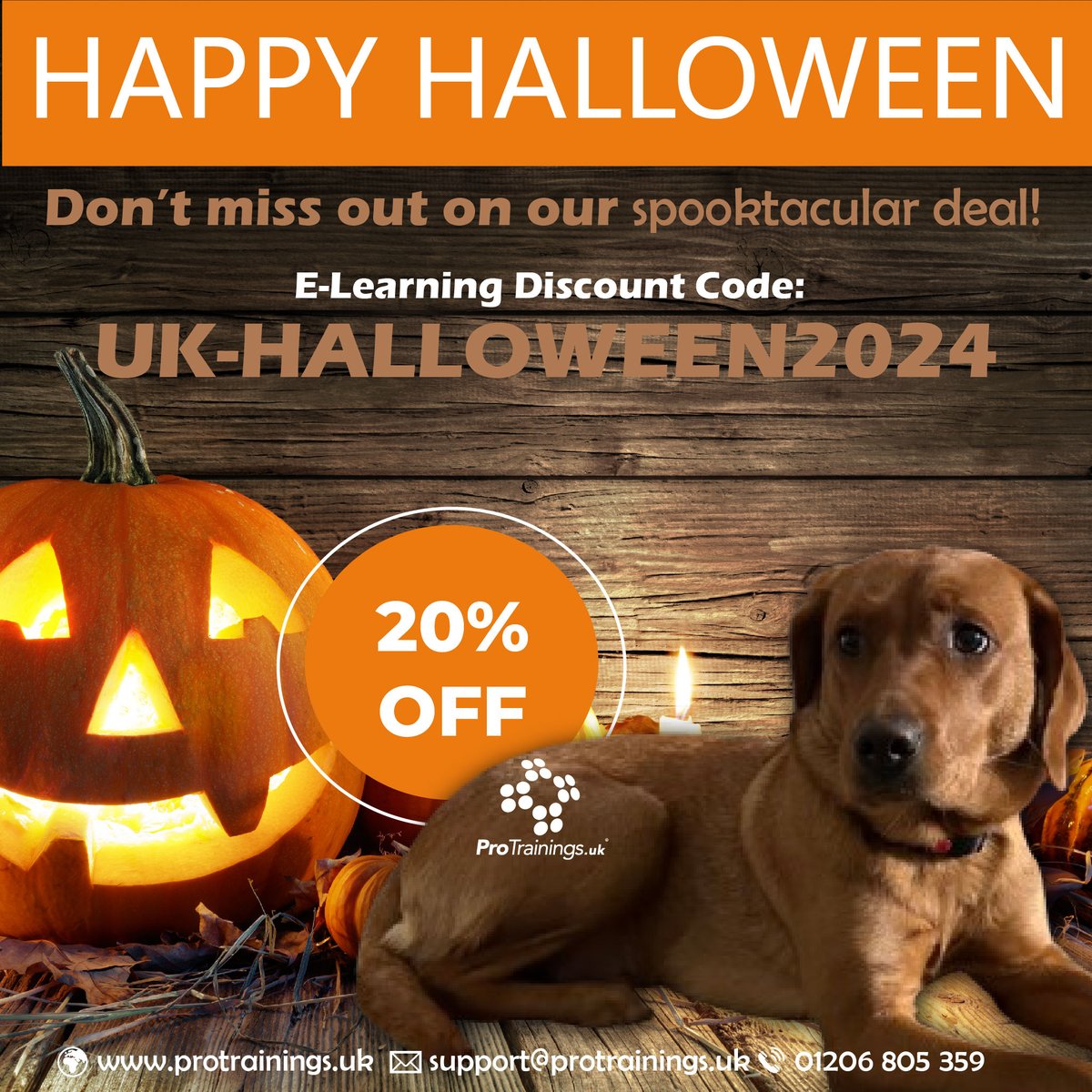 ProTrainingsUK's tweet image. 🎃 Happy Halloween! 🎃
Choose your e-learning course at protrainings.uk/courses and Enter code UK-HALLOWEEN2024 at checkout⚡ Offer expires on 7th November, so don’t wait! 🕷️

#HalloweenDeals #ELearning #CourseDiscount #ProfessionalDevelopment #CareerBoost