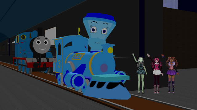 IslandsideAdve1's tweet photo. Happy Halloween from all of us on the Islandside Adventures project! Models from @lokoexpress2, @TipperTopHat (Thomas' face), SAB64, @ejima8, Sezel, Rodri-GM18, and @cents34526 (stage). https://t.co/cE3EN2Z8mf
