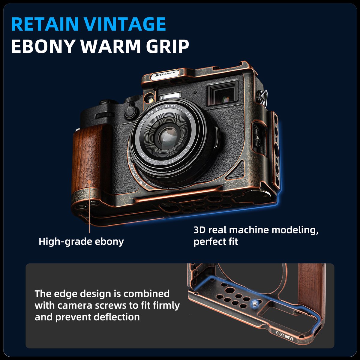 FotoproOfficial's tweet image. Introducing the C-X100VI Fujifilm Camera Cage 🆕⚡Keep your Fujifilm X100VI/X100V safe and stylish with the lightweight and sleek Protection Kit designed to enhance both style and handling!
✨Weights only 102g/0.22lbs

👇👇
fotopro.com/product/c-x100…

#fotopro #fujifilm #cameracage