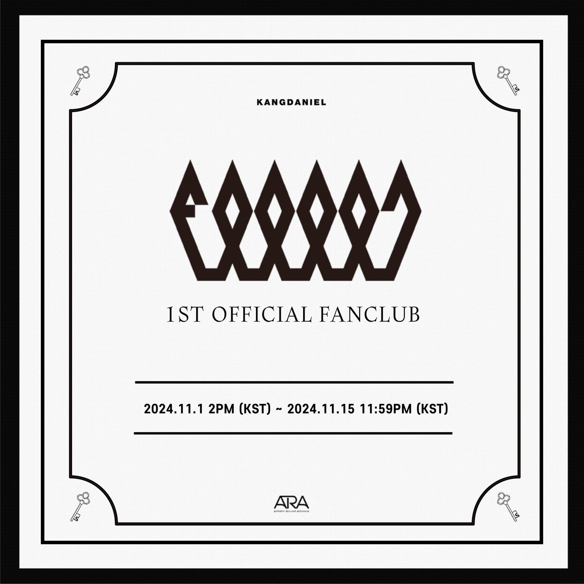 [📢] 강다니엘(KANGDANIEL) 1ST OFFICIAL FANCLUB [FLOWD] 모집 안내 (+ENG)

🗝️ 모집 기간
2024.11.01(FRI) 2PM (KST) ~ 2024.11.15(FRI) 11:59PM (KST)

자세한 내용은 강다니엘 OFFICIAL PLATFORM에서 확인해 주세요
🔗 kangdaniel.bstage.in/contents/67235…

#강다니엘 #KANGDANIEL
#플로디 #FLOWD