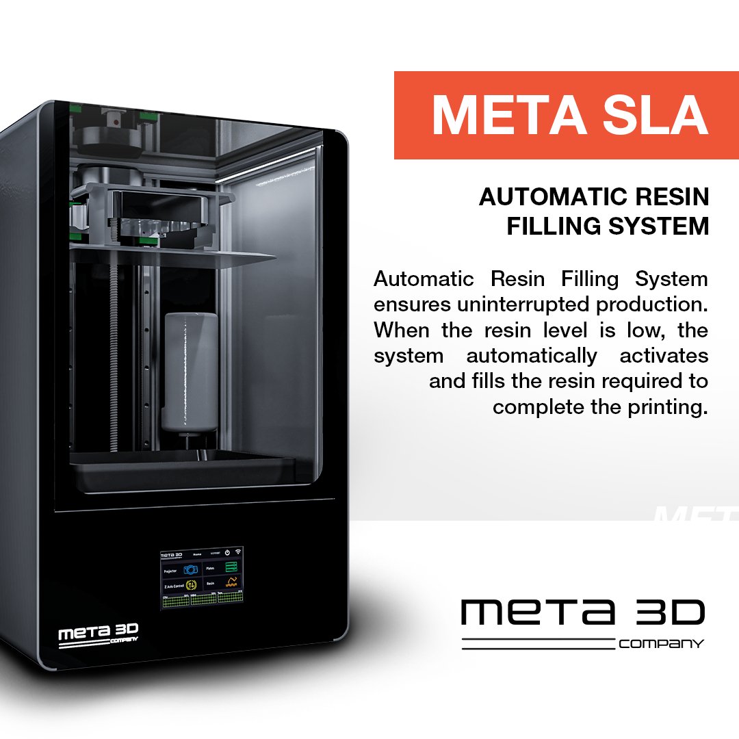 Meta3DCompany's tweet photo. Otomatik Reçine Doldurma Sistemi sayesinde, META SLA kesintisiz üretim sağlar. Reçine seviyesi düşük olduğunda, sistem otomatik olarak devreye girer ve baskı işlemini tamamlamak için gereken reçineyi doldurur.

#MetaSLA #3DPrinting #AutomaticFilling #ContinuousProduction https://t.co/VAAv5j4Vhh
