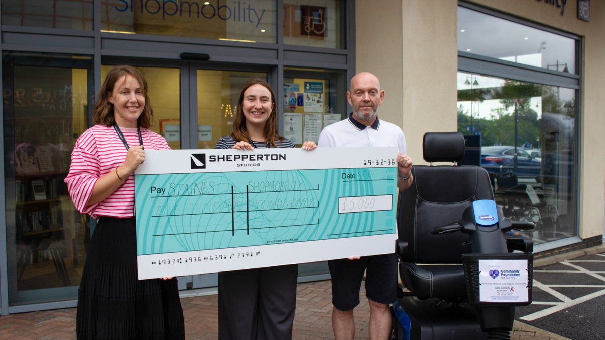 PinewoodStudios's tweet photo. We have awarded our latest round of grants from our #SheppertonStudios Community Fund. Working with Community Foundation for Surrey we have provided funds for Staines Shopmobility and Ashford Youth Centre. #SetForMore. Read more here: https://t.co/WTCxVCsM5E https://t.co/0ayeeEoRrp