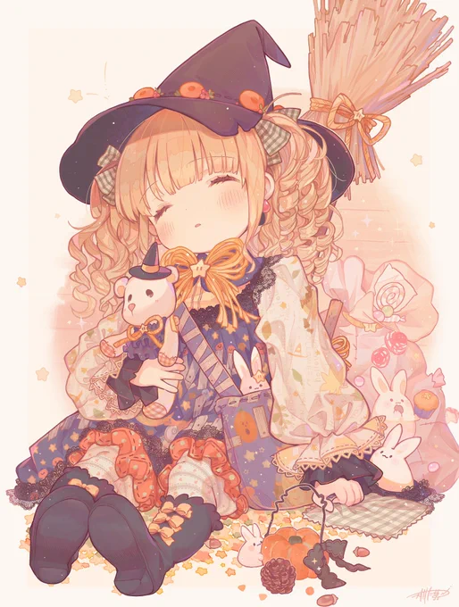 お菓子をもらい疲れた魔女 