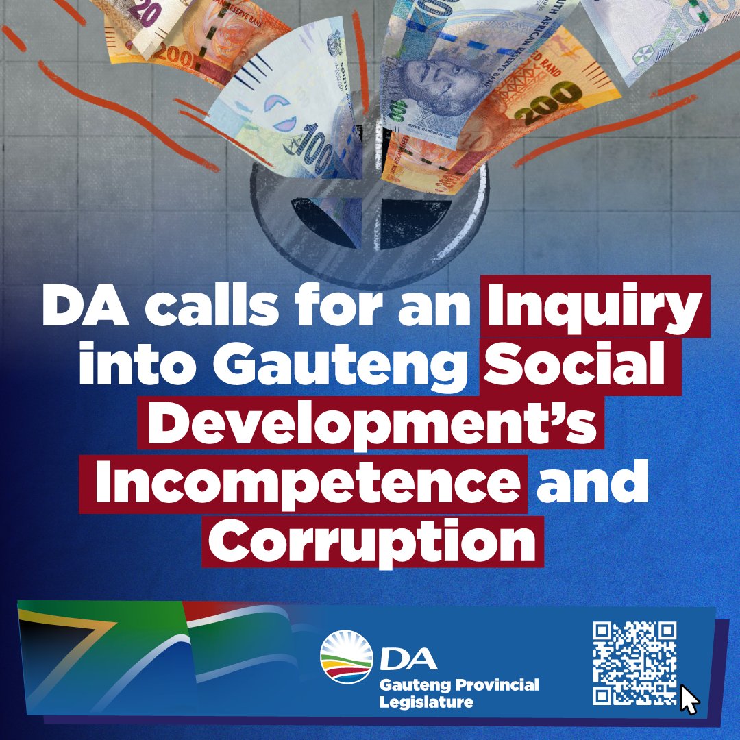 DA_GPL's tweet photo. The DA demands an inquiry into Gauteng Social Developmentβs missed targets! Since 2018, critical support programmes for school uniforms, dignity packs & food relief have failed. #DAatWork #GautengSocialDevelopment #RescueSA
Read more: https://t.co/gkgpFixEGo https://t.co/K49i3Tkw4O